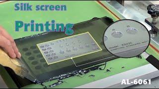 Silk screen printing processing on aluminum parts