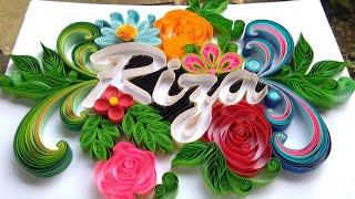 Quilling Typography Tutorial| How to make Paper Quilling Names] Paper Quilling letter