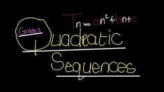 Grade 11 CAPS | UNDERSTANDING Quadratic Sequences | SA Tutor