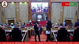 LIVE SENATE PLENARY WEDNESDAY 18TH DECEMBER, 2024