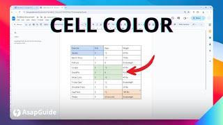 How To Fill a Table With Color in Google Docs