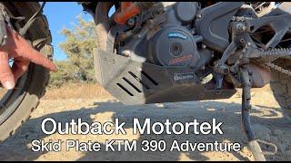 Outback Motortek KTM 390 Adv Skid Plate and Motoz RallZ for Maximum Protection
