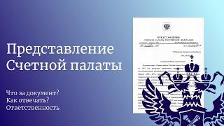 Представление Счетной палаты России: что за документ и как отвечать?