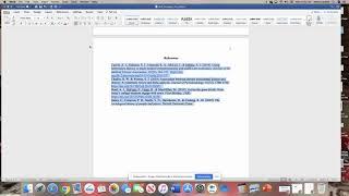 Format your APA Reference List on a Mac