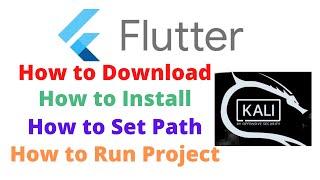 Install Flutter in Android Studio in Kali Linux | Flutter install in Linux | Create and Run Project