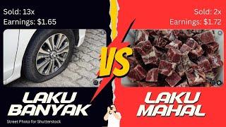 Laku Banyak VS Laku Mahal. Pilih yang mana? Jualan Street Foto di Shutterstock.