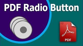 How to create Radio Button in PDF Form using Adobe Acrobat Pro