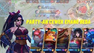 KETIKA CEWEK MABAR MOBILE LEGENDS... || Party-an Ramah di Mobile Legends