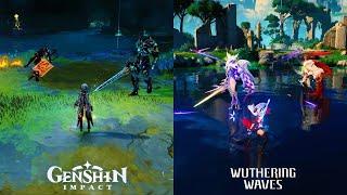 Genshin Impact vs Wuthering Waves! Special Enemy Gameplay