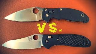 Battle of the Blades: Benchmade Griptillian Sheepsfoot VS Spyderco Manix 2!