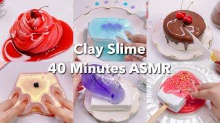 【ASMR】ねんどスライムまとめ【音フェチ】Clay Slime Compilation 40 Minutes ASMR