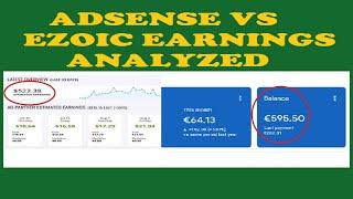 Comparing Ezoic ads and google adsense and which has more earnings from website traffic