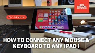 How to connect any mouse & keyboard to any iPad ! iOS 13 & above