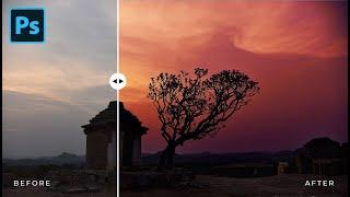 How To Create stunning Sunrise/Sunset photos | Adobe Photoshop |  Photography Editing Tutorial