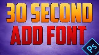 Photoshop CC - How to Add New Fonts | Import New Fonts