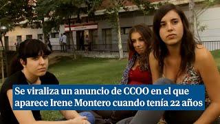 Se viraliza un anuncio en el que aparece Irene Montero cuanto tenía 22 años