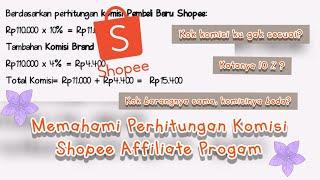 MEKANISME PERHITUNGAN KOMISI SHOPEE AFFILIATE | KENAPA KOMISI GAK SESUAI DENGAN HARGA BARANG