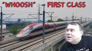 Indonesia's  Bullet Train - First Class!! | Victor Reacts 