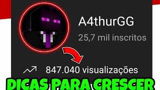 5 DICAS PARA CRESCER NO YOUTUBE (canais de minecraft) - Parte 2