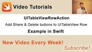 UITableViewRowAction example in Swift