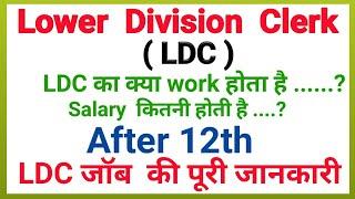 Lower division clerk work | salary | LDC kya hota hai  | LDC job profile |