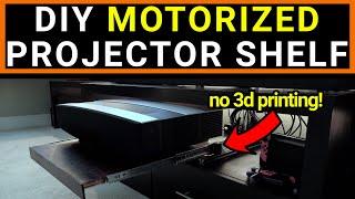 Motorized Ultra Short Throw Projector Shelf - DIY under $200