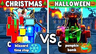 TEAM CHRISTMAS VS TEAM HALLOWEEN (Toilet Tower Defense)