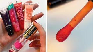 How to make glitter lip gloss using essence juicy bomb and powder spray!