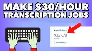 Generate $30/HOUR Doing Online Transcription Jobs From Home Worldwide (NO EXPERIENCE)