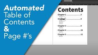 InDesign 2023 Tutorial - Page Numbers and Automatic Table of Contents