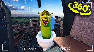 360° Shrek became Skibidi Toilet / Attack on the city, helicopter view