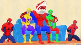 Spider-Man the battle between spiderman shark and bad guys joker vs hulk funny |Game GTA 5 superhero