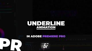 Learn How To Create An Underline Animation In Adobe Premiere Pro In This Quick And Easy Tutorial!