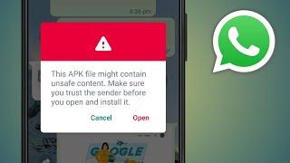 This Apk File Might Contain Unsafe Content Make Sure You Trust The Sender Meaning In Hindi