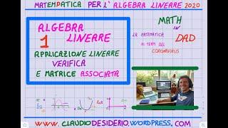 applicazioni lineari 1 (verifica e matrice associata)