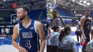 Steph Curry insane trick shots and shows love to Table Tennis team with Anthony Edwards