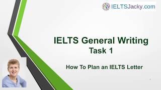 IELTS General Writing Task 1 – How To Plan an IELTS Letter