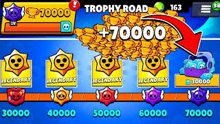 NONSTOP to 70000 TROPHIES Without Collecting TROPHY ROAD!!!