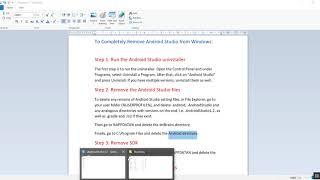How to uninstall Android studio in Windows 10/8.1/7
