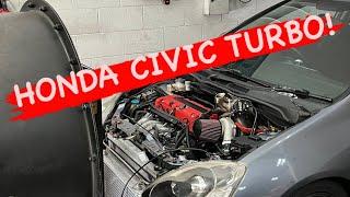 Civic turbo on dyno at EFI parts