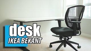 IKEA BEKANT Desk (Non-motorized) Height Adjustable Sitting Desk (Modified Tabletop)