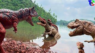 Spinosaurus Vs T-Rex Vs Carnotaurus  Jurassic World Toy Movie | TCF CREATOR