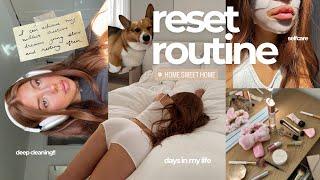 sunday RESET routine  productive day, cleaning and organizing, self care, + refilling my cup