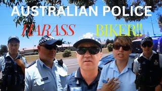 Australian "POLICE" Harass Biker!! INTIMIDATION FAIL