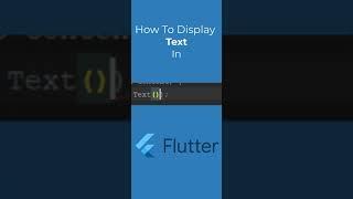 flutter widgets tutorial #text_widget