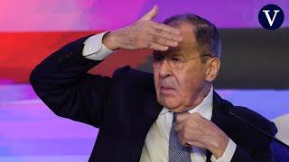 El público se ríe de Lavrov cuando dice que Ucrania inició la guerra y Rusia "trata de detenerla"
