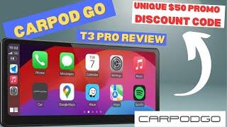 Carpod Go T3 Pro Review - This Is A Thing Of Beauty! 60FPS Apple Car Play And Android Auto System