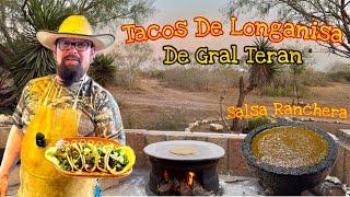 Tacos De Longanisa Con Salsa Ranchera