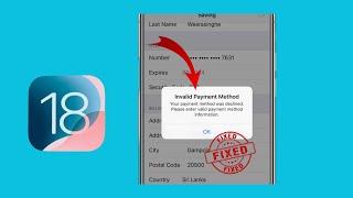 How to Fix "Invalid Payment Method" or "Your Payment Method Was Declined" on App Store iPhone