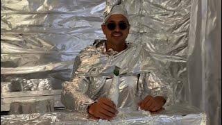 Wrapped whole kitchen in foil